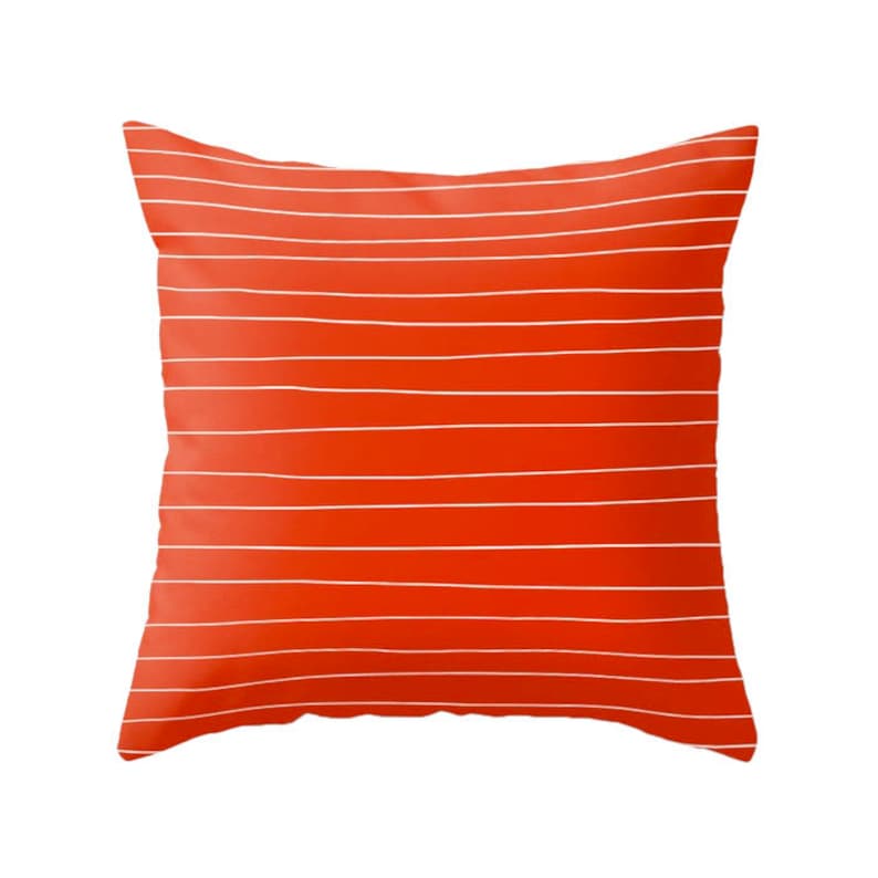 Burnt Orange pillow handmade lines orange stripes cushion dark orange pillow terracotta pillow orange cushion orange stripes pillow