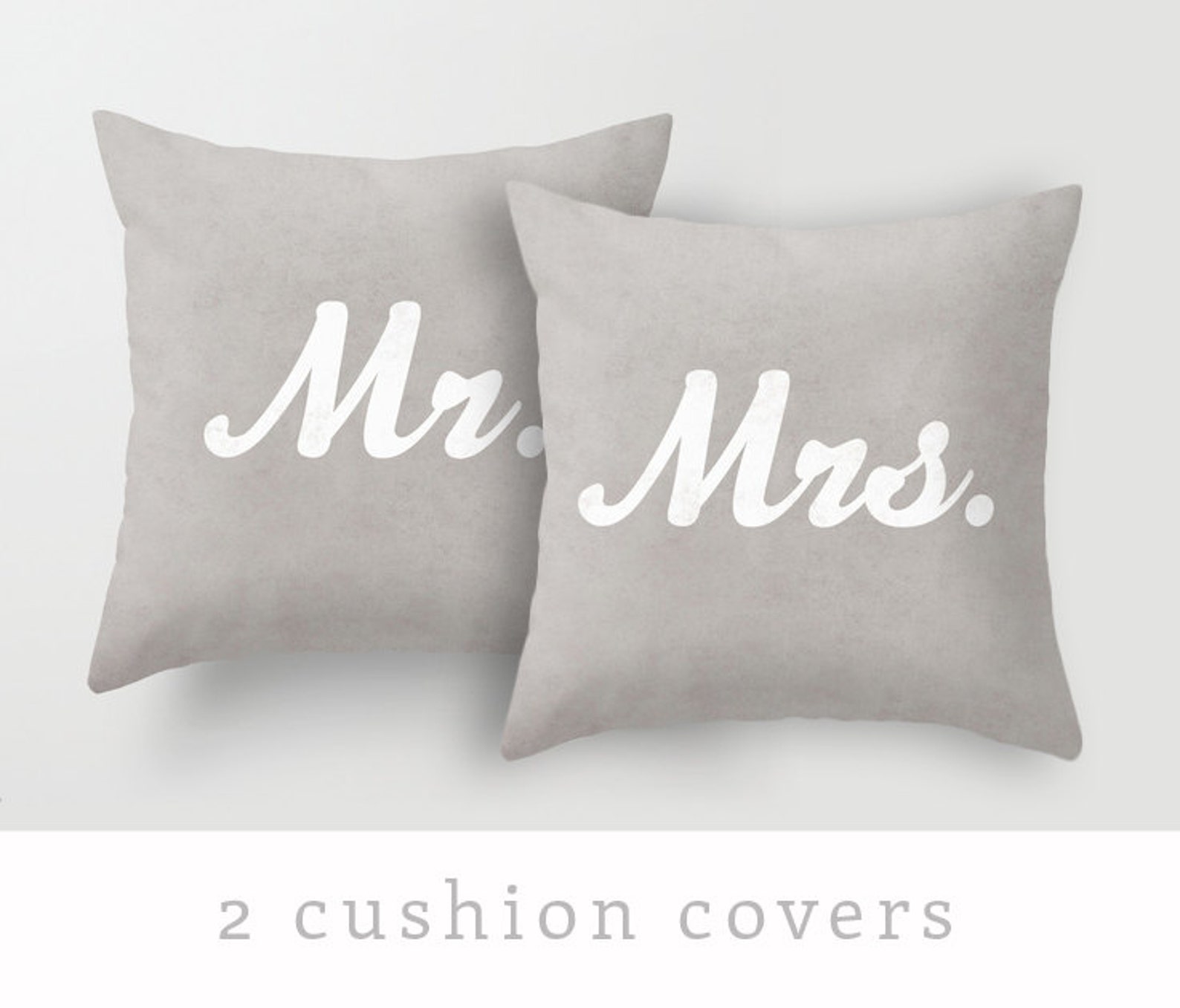 2 Decorative Pillows Mr. and Mrs. Throw Pillow Mr and Mrs Etsy