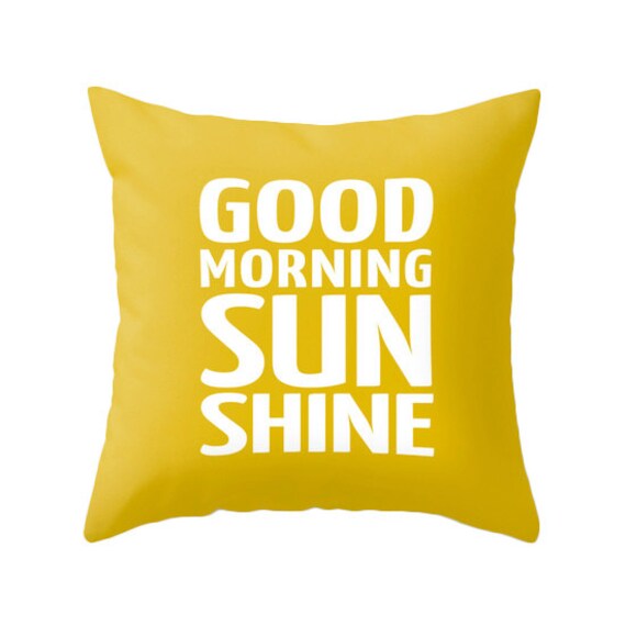 Good morning sunshine throw pillow Sunshine Throw Pillow | KESS