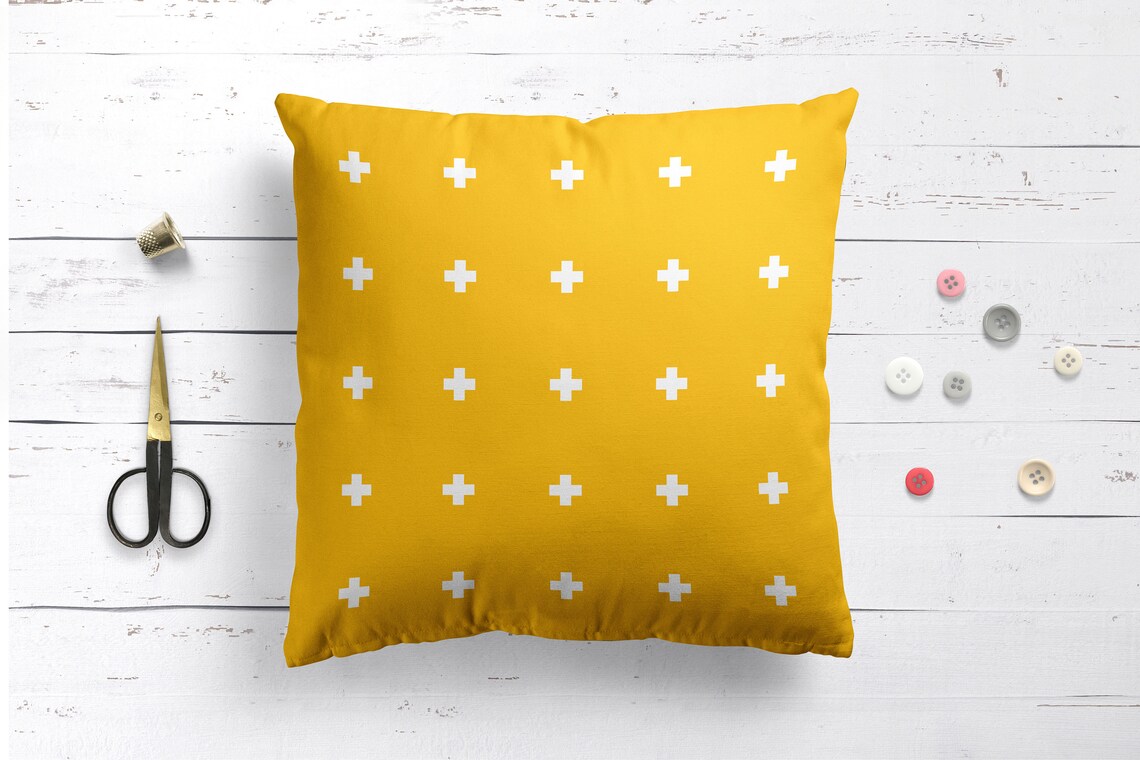 Swiss cross pillow cover. Black and white crosses pillow black Etsy
