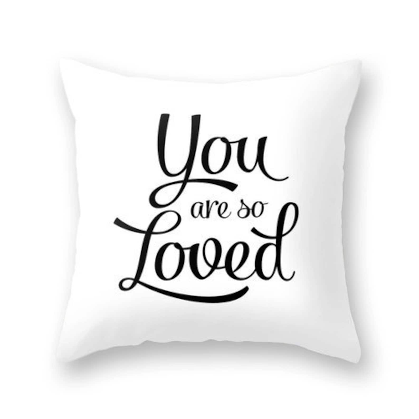 You Are so Loved Pillow Cover. Black and White Nursery Pillow Etsy