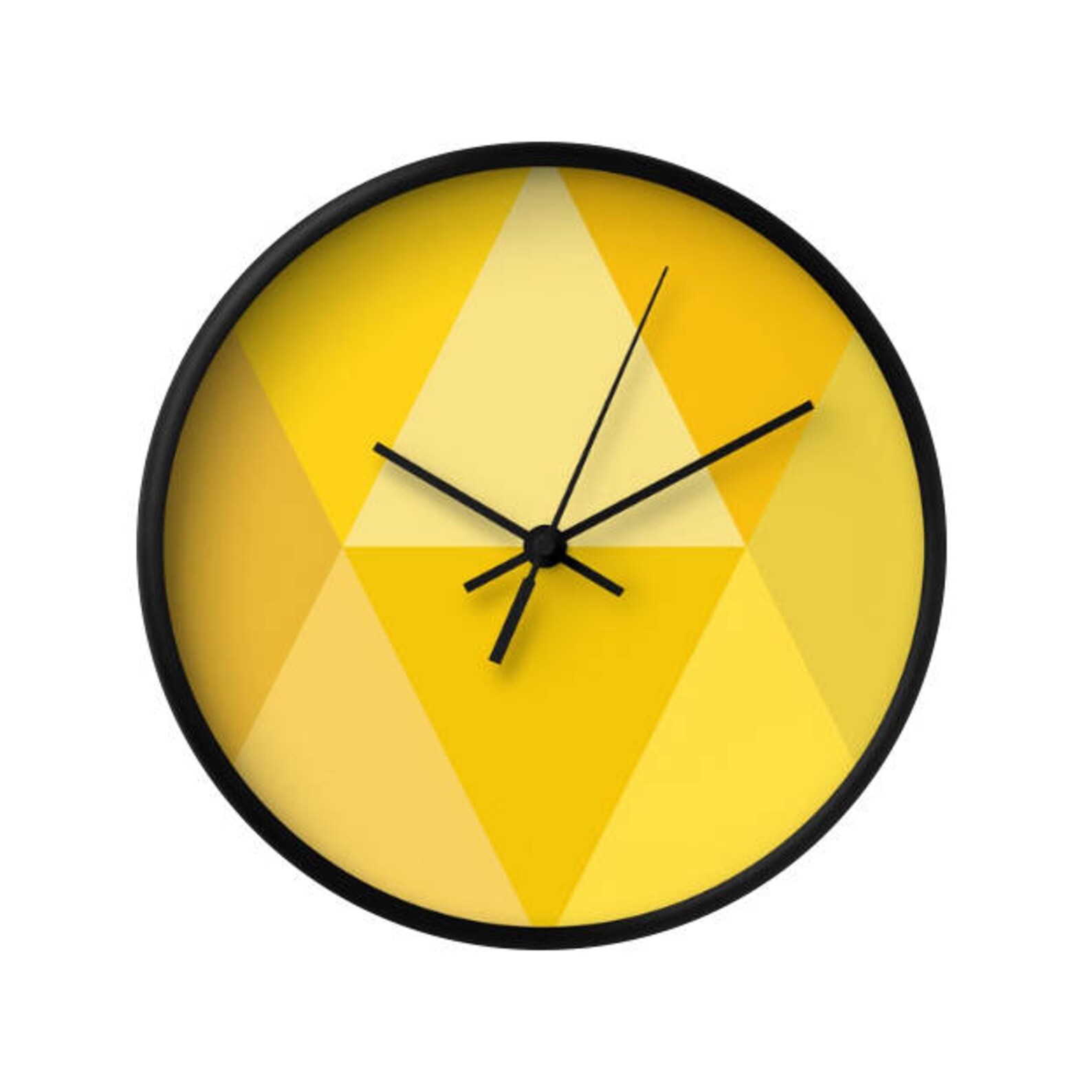 Yellow clock Geometric wall clock midcentury clock Mid Etsy