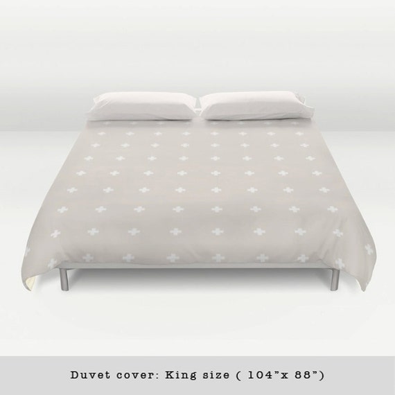 Swiss Cross Duvet Cover Cream And White Duvet Cream Swiss Etsy