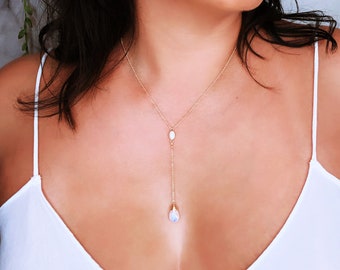 Moonstone necklace dangly star and circle moonstone lariat natural gemstone moonstone chunky crystal handmade Tassel necklace for her women