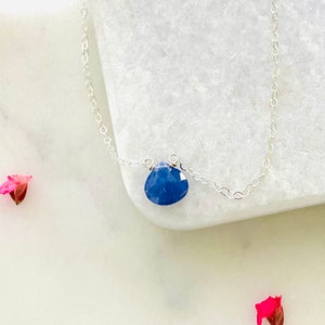 Tiny Tanzanite Necklace, 14k Gold Filled Chain,  December Birthstone, Purple Tanzanite, Natural Tanzanite, Birthstone Gift for Mom