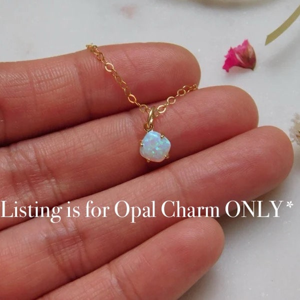 Dainty Gold Opal Charm