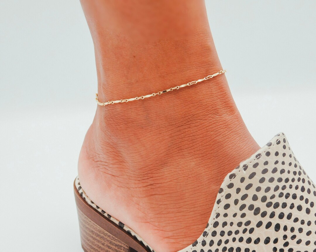 Dainty Gold Anklet, Marquise Chain Anklet, Ankle Bracelet, Anklet for ...