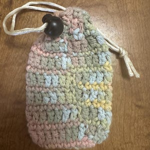 Soap on a Rope Pouch Eco friendly Soap Savers….beige cotton yarn