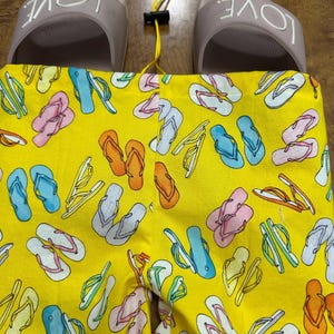 Travel Shoe Bag - Flip Flop  Fabric