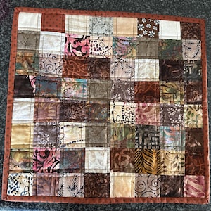 Fall shades of brown  fabric dish drying mat