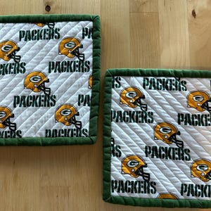Packers- Green Bay Wisconsin chenille pannenlappen set van 2 inch