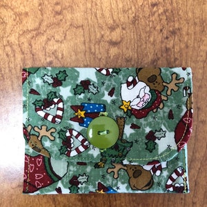 Christmas theme Coin Purse / Credit Card / Cash / Gift Card Wallet Pouch