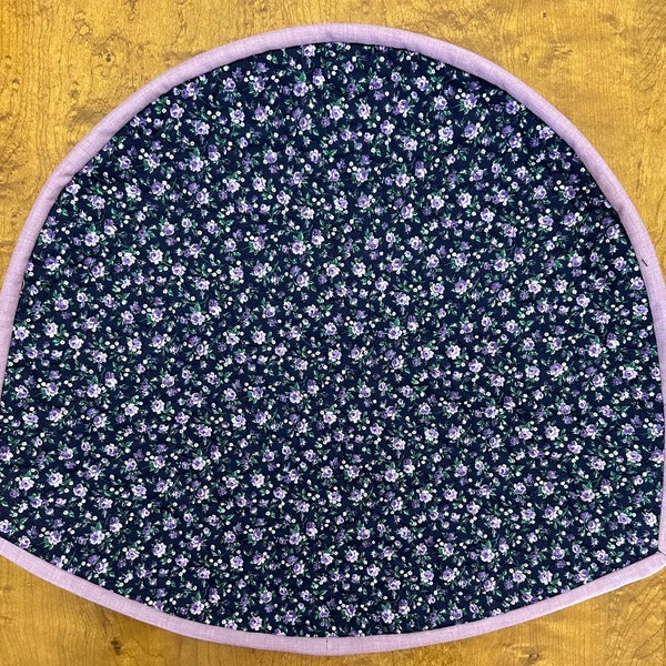 Purple with flowers  steering wheel fabric protective cover