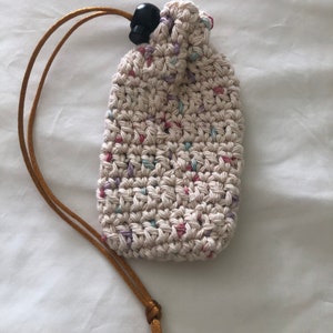 Soap on a Rope Pouch Eco friendly Soap Savers….beige cotton yarn