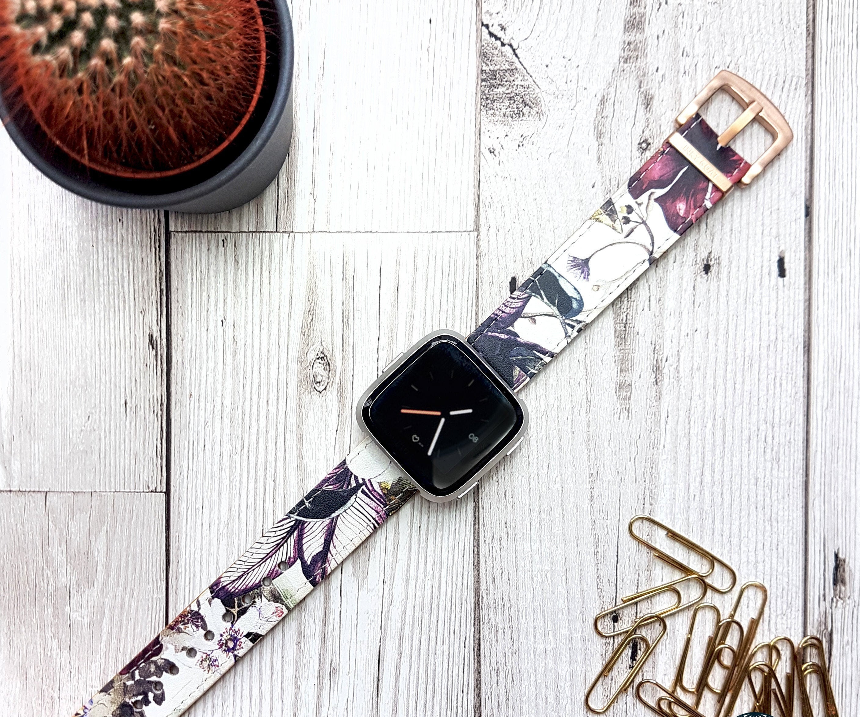 fitbit versa leather strap uk