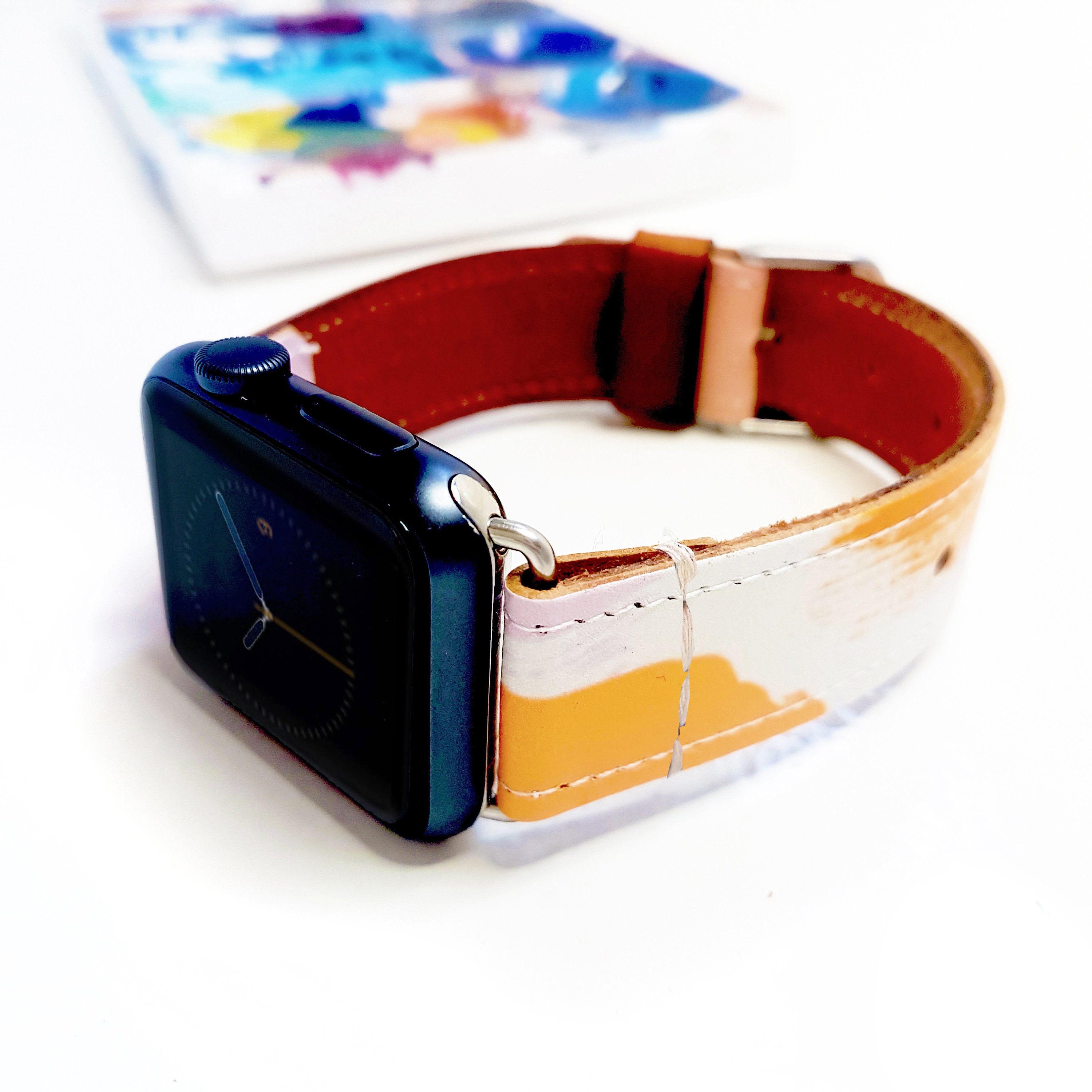 Leather Apple Watch Strap Band for Series 1-7 // 38mm 40mm | Etsy