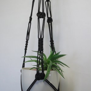Black hanging planter. Many sizes. 26in-53in+DOUBLE (2-TIER), Flowerpot hanger plant hanger. Hanging flowerpot holder.