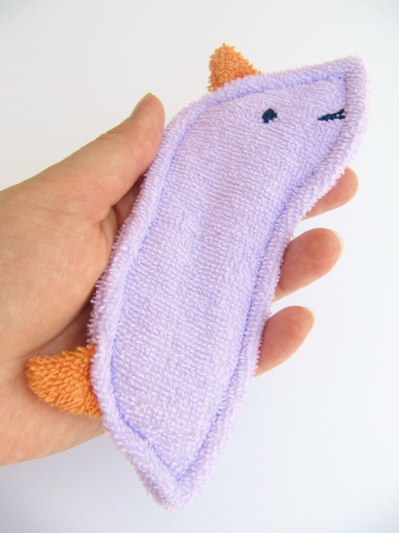 Purple & Orange Sea Slug Baby Washcloth Animal / Teething Etsy