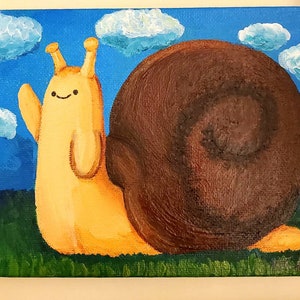 Adventure Time Snail (5x7in Acrylic Painting)