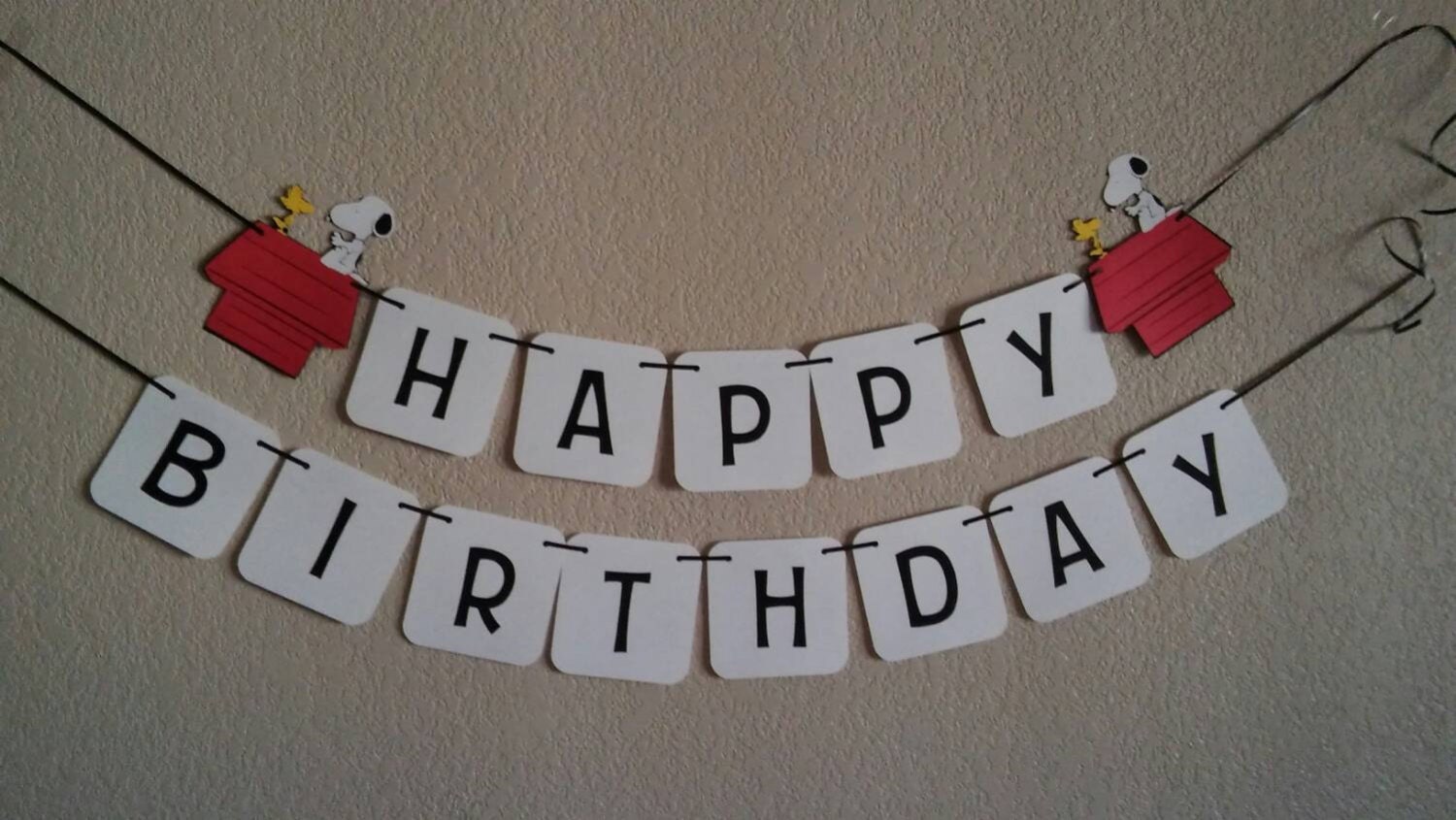 Snoopy The Peanuts Happy Birthday Banner. Free | Etsy