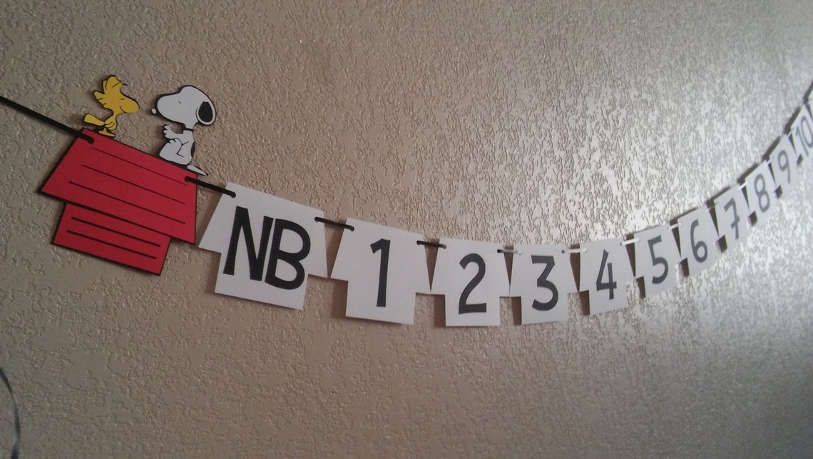 Snoopy the Peanuts Happy Birthday Banner. Free Etsy