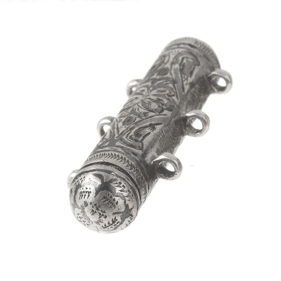 Ottoman silver chased niello Islamic prayer box a… - image 2