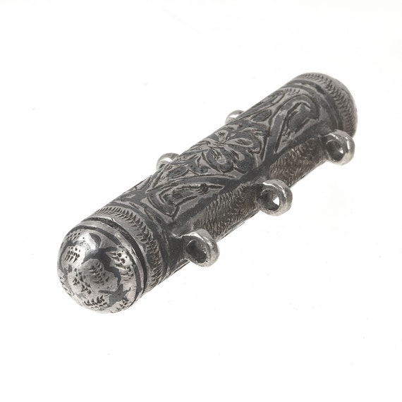 Ottoman silver chased niello Islamic prayer box a… - image 3