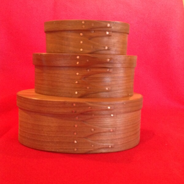 Oval Shaker boxes.  Set of 3.