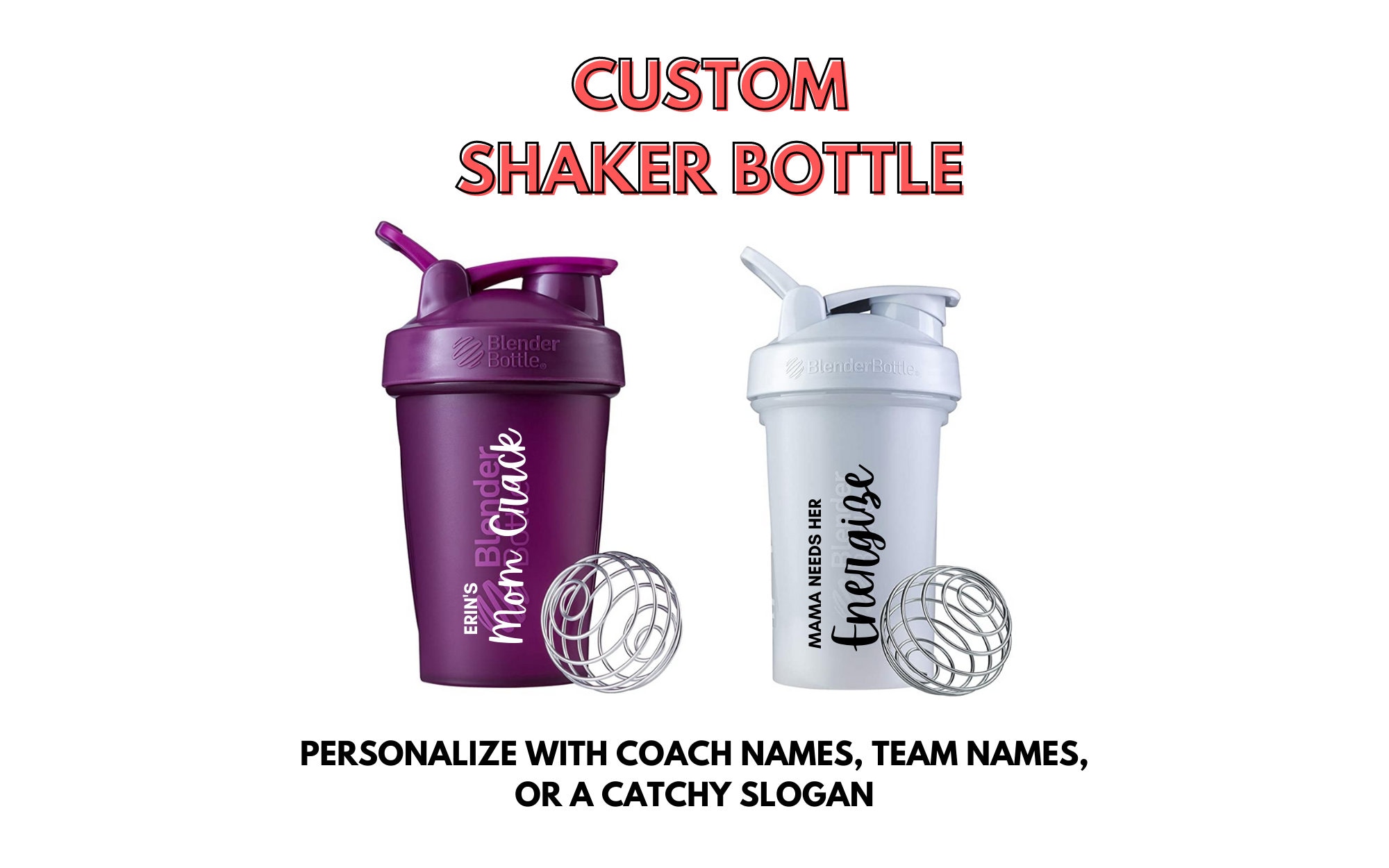 Personalized Ice Shaker 26 oz Shaker Bottle - Customized Your Way with a  Logo, Monogram, or Design - Iconic Imprint