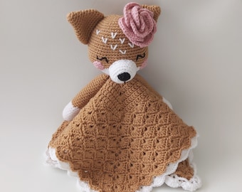 Manta de conejito bailarina para bebé - Manta de jirafa para bebé - Manta de zorro para bebé - Manta de seguridad de pingüino - Manta de dinosaurio para bebé