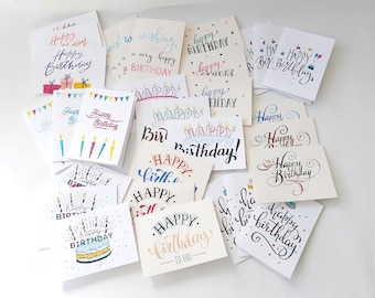 Happy Birthday card - blank handmade birthday greeting card - say happy birthday with a card