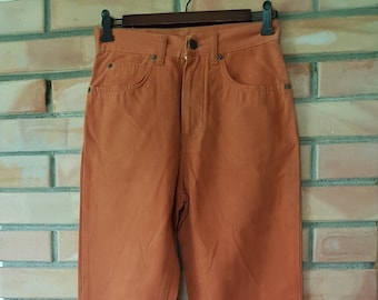 Unworn vintage Memphis jeans, Rust color Cotton jeans Waist 27", Hip 38", inseam 31"