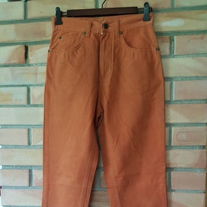 Unworn vintage Memphis jeans, Rust color Cotton jeans Waist 27&quot;, Hip 38&quot;, inseam 31&quot;