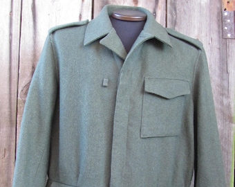 Vintage Armeejacke; Große Wolljacke; Khaki Wolljacke Gr. 54/L; Herren Overjacke; Seltene Armeejacke; Herren Versteckte Knopfjacke