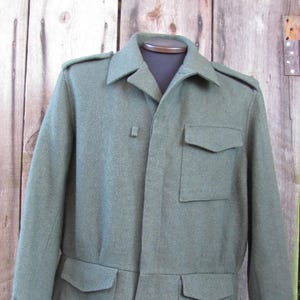 Vintage Armeejacke; Große Wolljacke; Khaki Wolljacke Gr. 54/L; Herren Overjacke; Seltene Armeejacke; Herren Versteckte Knopfjacke