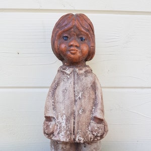 Lars Bergsten signed ceramic figurine; Swedish vintage studio pottery