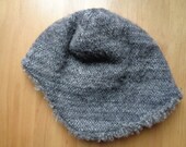 Scandinavian Vintage Hat Gray Wool Fabric Real Astrakhan Hat Genuine Karakul Hat Adult Unisex Winter Hat Scandinavian Hat for 22 quot - 24 quot