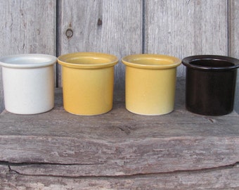 Gustavsberg Steingutgefäß Entworfen von Stig Lindberg; Vintage Senfglas aus Schweden