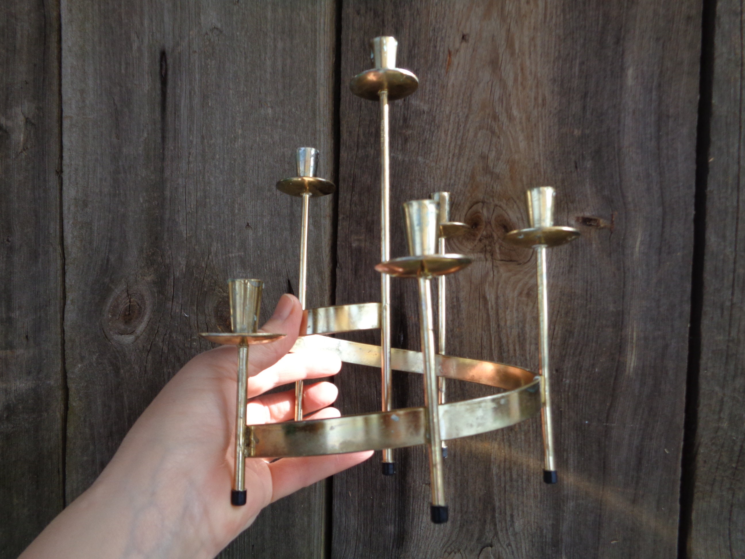 INS Handmade Rotating Candlesticks, Metal Candle Holder, Candle