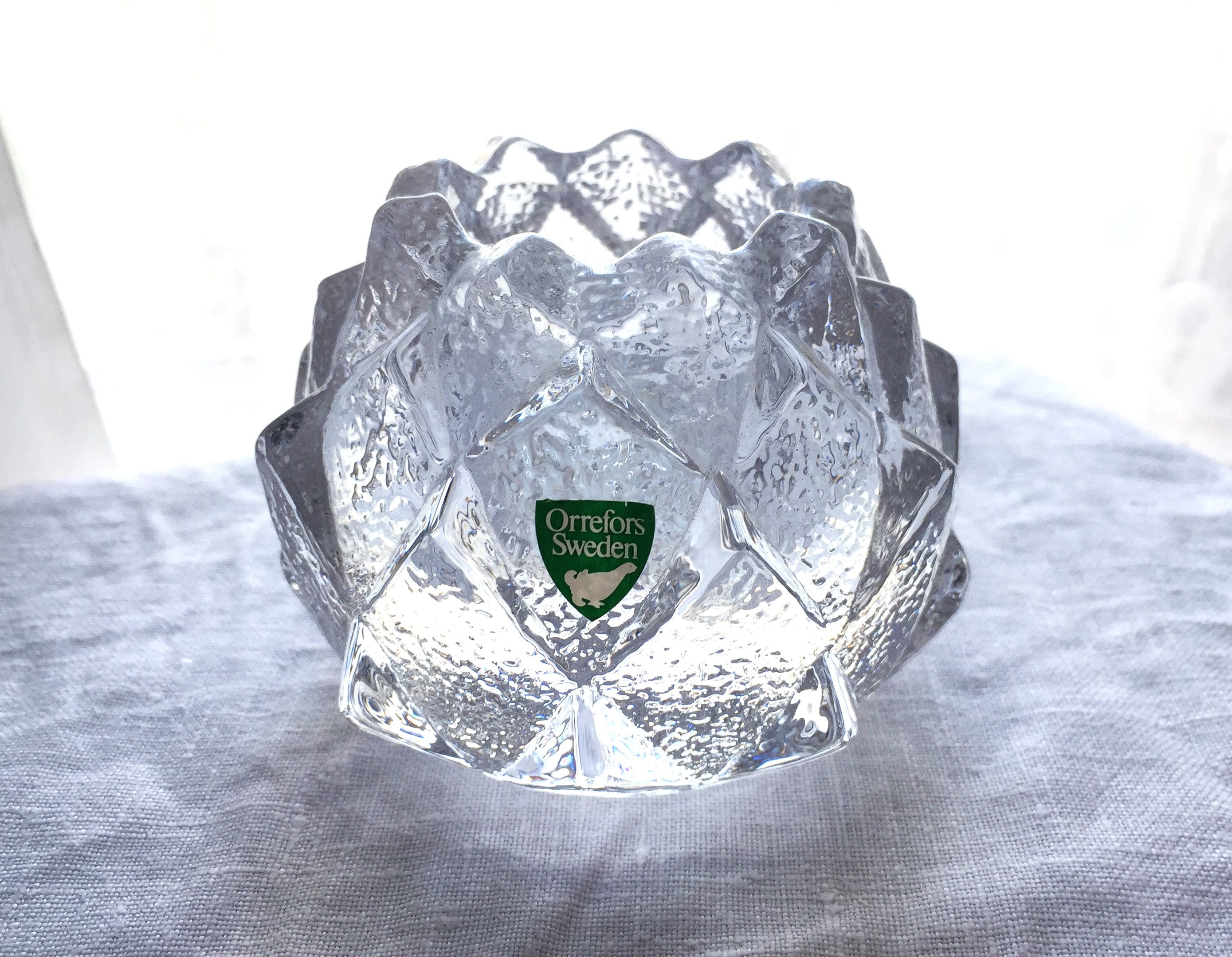 Swedish Vintage Orrefors Artichoke Crystal Votive Candle Holder - Etsy