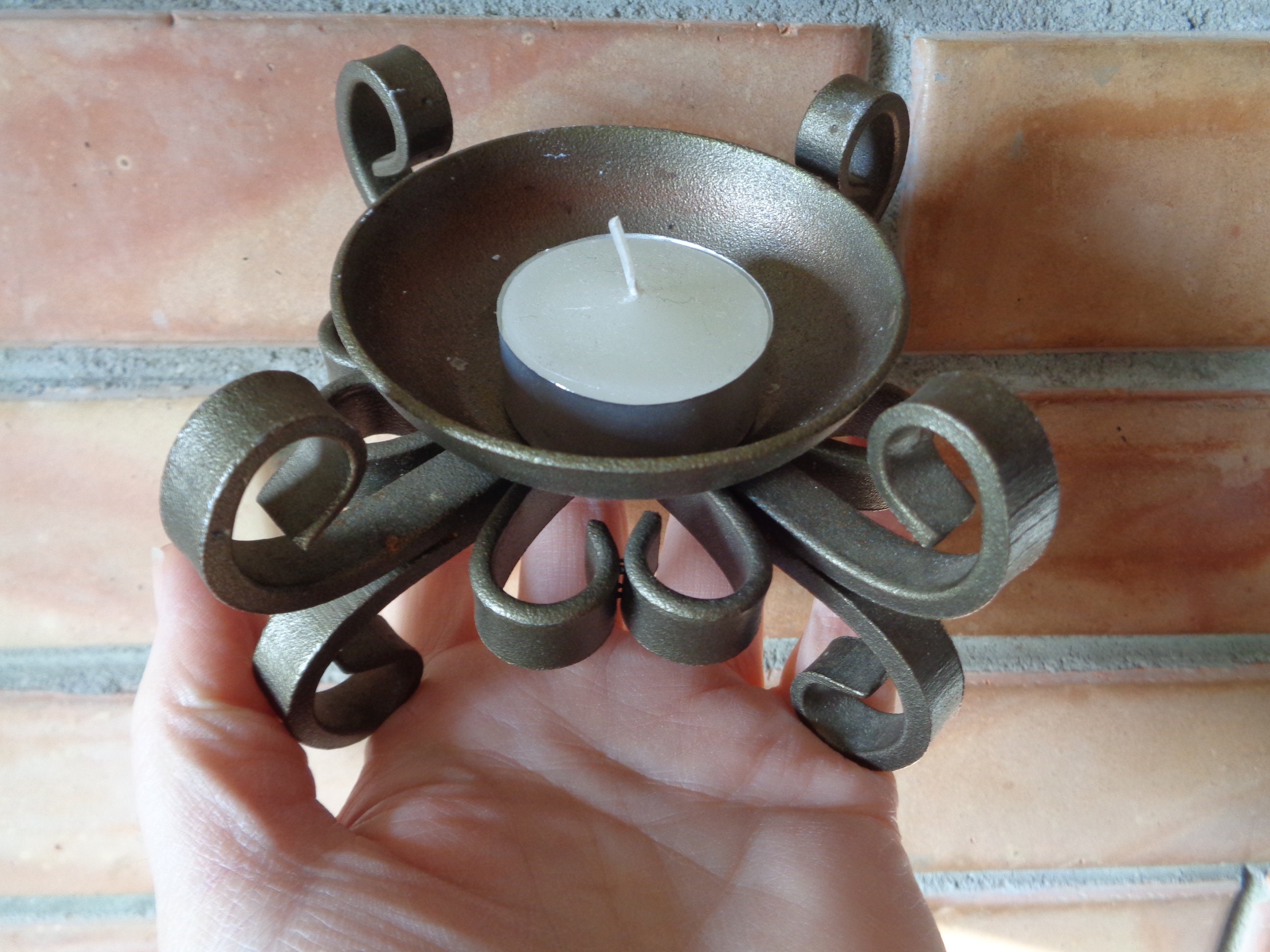 Olive Wood Tealight Candle Holders Set /candlestick Holders