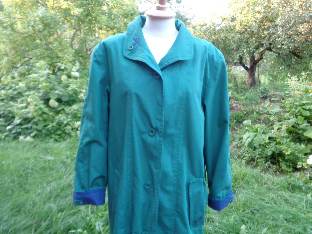 Vintage Trench Coat Size M L FIRST LADY Trench Coat Emerald Etsy vintage-trench-coat-size-m-l-first-lady-trench-coat-emerald-etsy