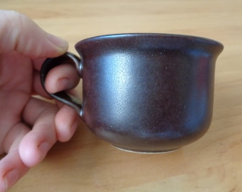 Taza de café de cerámica vintage sueca; Copa de Gres Hoganas Keramik; Taza de té marrón oscuro de 190 ml; Taza de café individual; Taza de café Höganäs Stengods