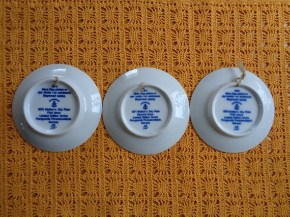 Norwegian Vintage Porsgrunds Porcelain Mother's Day Plate, 13cm