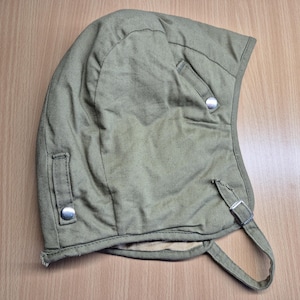 Vintage military hat or helmet liner size 58-60cm, Khaki cotton fabric helmet hat