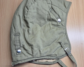 Vintage military hat or helmet liner size 58-60cm, Khaki cotton fabric helmet hat