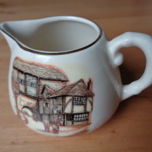 English Ware Antique Creamer by Lancaster & Sandland Ltd Hanley Staffordshire England Earthenware; Small Milk Pitcher