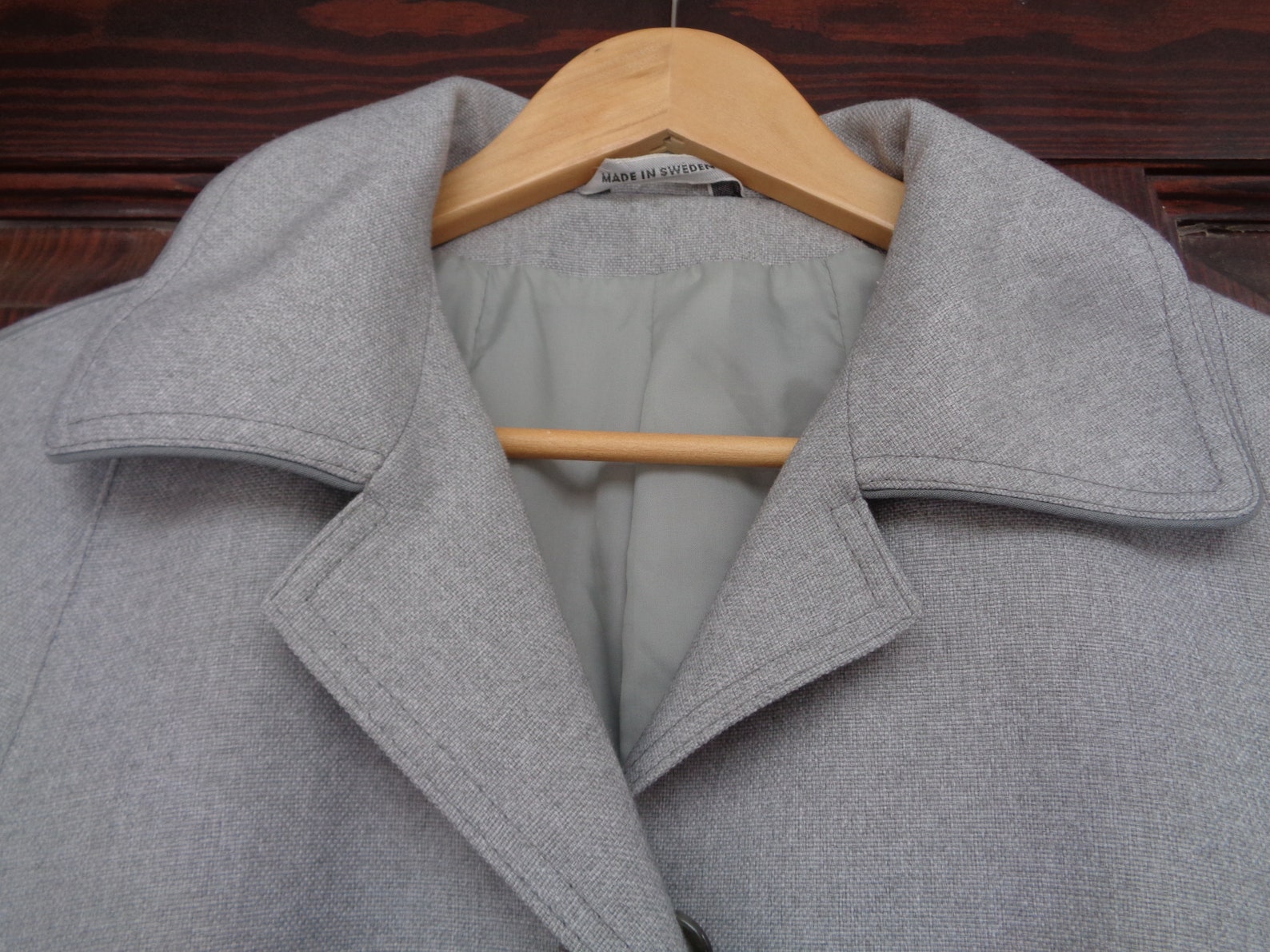 Vintage Gray Cropped Short Coat