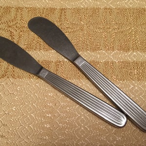 Pair of Stainless Butter Knives from Sweden