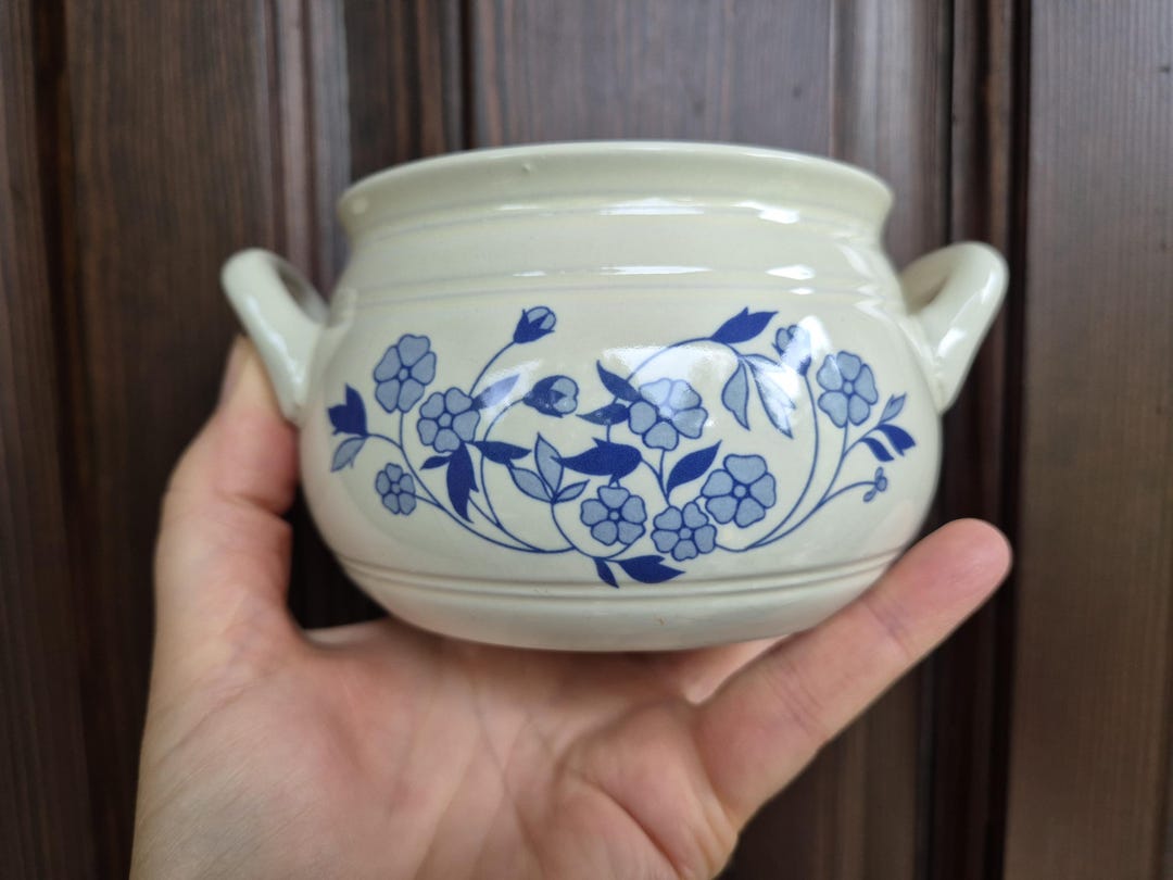 GUSTAVSBERG Pot With Blue Flowers - Etsy Israel
